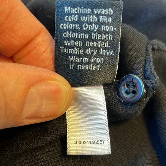 Apt. 9 beautiful deep black polo in 100% cotton. Men's XXL. Like new condition. - Picture 8 of 8